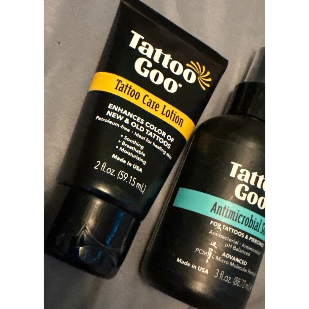 NEW Tattoo Goo Antimicrobial Soap‎ & Tattoo Care Lotion Set